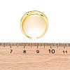 Brass Micro Pave Clear Cubic Zirconia Cuff Rings RJEW-U047-13G-5