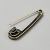 Zinc Alloy Safety Pins JEWB-WH0030-78I-2