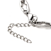 2Pcs 2 Styles 304 Stainless Steel Hollow Cross-Linked Chain Bracelets for Couple BJEW-JB12294-6
