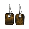 Natural Tiger Eye Dangle Earrings EJEW-C119-02P-07-3