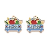 Back to School Alloy Enamel Pendants ENAM-Q004-01KCG-26-1
