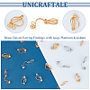 Unicraftale 40Pcs 2 Colors Brass Clip-on Earring Findings. with Loop KK-UN0001-76-5
