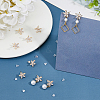 10Pcs Brass Cubic Zirconia Ear Stud Findings KK-DC0004-33-5