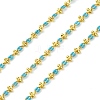 Brass Enamel Link Chains CHC-L050-07G-06-1