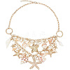 Alloy & Natural Shell & Plastic Pearl Pendant Necklaces & Bracelets Sets FS-WG6B6AD-01-5