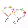 Opaque Acrylic Beads and Eco-Friendly Transparent Acrylic Beads Mobile Straps HJEW-JM00558-2