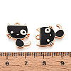 Alloy and Enamel Pendants ENAM-T021-35A-G-3