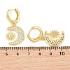 Brass Micro Pave Cubic Zirconia Hoop Dangle Earrings KK-CBA8324-05B-G-5