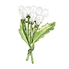 Electroplate Flower Shape Alloy & Imitation Pearl Lapel Pins for Backpack Clothes JEWB-B037-01B-2