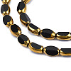 Electroplate Glass Beads Strands X-EGLA-N008-015A-3