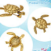 12Pcs Turtle Alloy Lapel Pinks for Backpack Clothes JEWB-CA0001-88AG-4