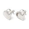 Rack Plating Brass Heart Stud Earrings X-EJEW-Q766-02P-1