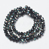 Electroplate Glass Beads Strands EGLA-A034-T4mm-J12-2