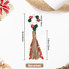 Christmas Theme Wood Beaded Napkin Ring AJEW-AB00034-2