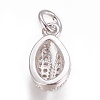 Brass Micro Pave Cubic Zirconia Charms ZIRC-E145-80P-2