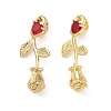 Brass Micro Pave Cubic Zirconia Pendants CU-CBA8C34-02G-02-1