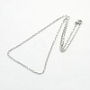 Unisex 304 Stainless Steel Box Chain Necklaces STAS-O037-70P-2