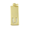 Brass Micro Pave Clear Cubic Zirconia Pendants KK-P266-06G-U-1