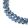 Transparent Electroplate Glass Beads Strands EGLA-N006-038B-3