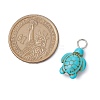 Dyed Synthetic Turquoise Pendants PALLOY-JF02924-01-2