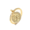 Brass Micro Pave Cubic Zirconia Cuff Rings for Women RJEW-K264-08G-4