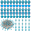 Olycraft 270Pcs 8 Style Gradient Color Sew on Rhinestone DIY-OC0010-35-1