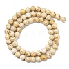 Natural Dyed Marble Beads Strands G-P593-6mm-06-3