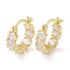 Brass Hoop Earrings EJEW-A034-01G-1