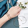 Unicraftale 4Pcs 2 Colors 304 Stainless Steel Love Knot Cuff Bangle Making MAK-UN0001-38-3