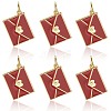 10Pcs Rack Plating Brass Enamel Pendants KK-BBC0020-60G-02-5