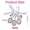 3Pcs Alloy & Resin & Acrylic Pendant Decorations HJEW-FS00092-3
