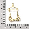 Brass Micro Pave Cubic Zirconia Charms KK-P336-03B-G-3