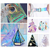 Clear Glitter PVC Vinyl Fabrics DIY-WH0100-A-01-2