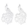 201 Stainless Steel Filigree Big Pendants STAS-S118-015P-1