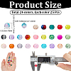 600Pcs 24 Colors Spray Painted Crackle Glass Beads CCG-PA0001-04-2
