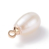 Natural Pearl Charms X-PALLOY-JF01281-02-4