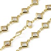 Brass Glass Rhombus Link Chains CHC-R001-05G-04-1