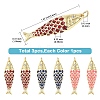 3Pcs 3 Colors Barss Pendants KK-YW0004-56-3