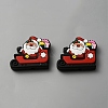 Sleigh with Santa Claus Christmas Silicone Beads SIL-SZC0003-01-1