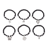 6Pcs Halloween Alloy Charms Bracelets BJEW-JB12099-2