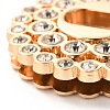 Flat Round Zinc Alloy with Rhinestones Bag Twist Lock Clasps PALLOY-A068-03LG-4