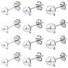 304 Stainless Steel Stud Earring Findings EJEW-SP0001-17L-7