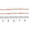 Brass Singapore Chains Necklaces for Women NJEW-D302-04RG-3
