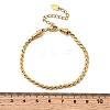 304 Stainless Steel Twisted Curb Chains Bracelets for Women BJEW-A158-02G-G-5