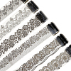6 Rolls 6 Styles PET Lace Flower Self-Adhesive Roll Sticker DIY-HS0002-34-1