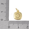 Rack Plating Brass Micro Pave CLear Cubic Zirconia Charms KK-E110-14G-C-3