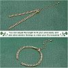  8Pcs Two Tone Handmade Brass Curb Chain Bracelet Makings KK-NB0002-63-5