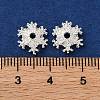 Brass Micro Pave Clear Cubic Zirconia Bead Caps KK-K378-48B-S-2