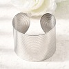 40MM 304 Stainless Steel Stripe Textured Wide Cuff Bangles for Women SA-CBAB767-34P-2