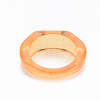 Chunky Transparent Acrylic Finger Rings for Teen Girl Women RJEW-T010-18-3